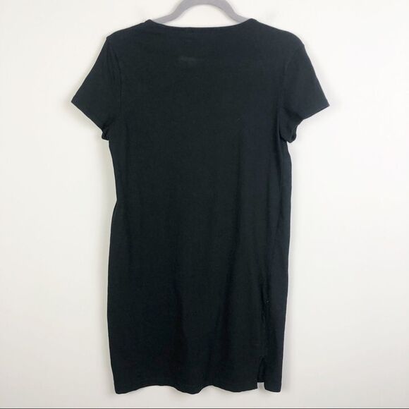 T BY ALEXANDER WANG | Asymmetrical Cutout Black T-Shirt Dress Women’s Size Small - Picture 9 of 10